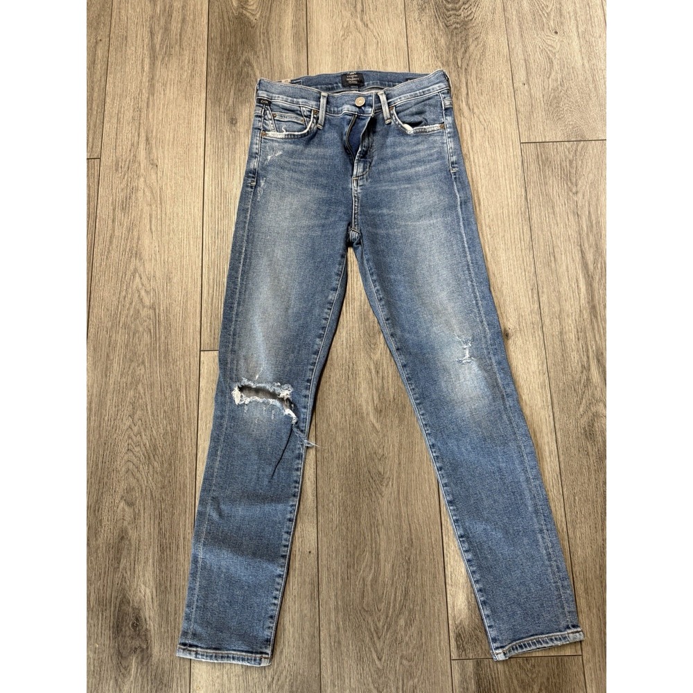 Citizens Of Humanity Jeans Womens 25 Blue Rocket Crop High Rise Skinny Leg Denim